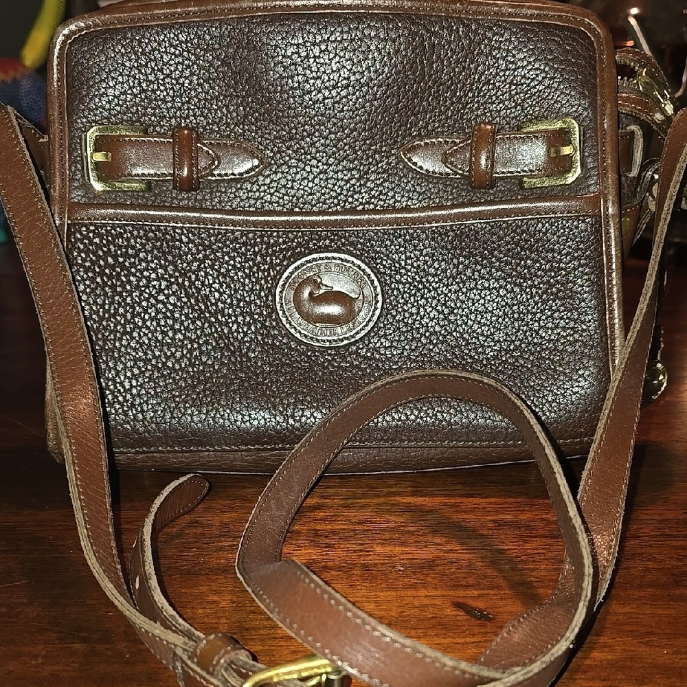 Dooney & Bourke Brown Pebbled Leather Crossbody